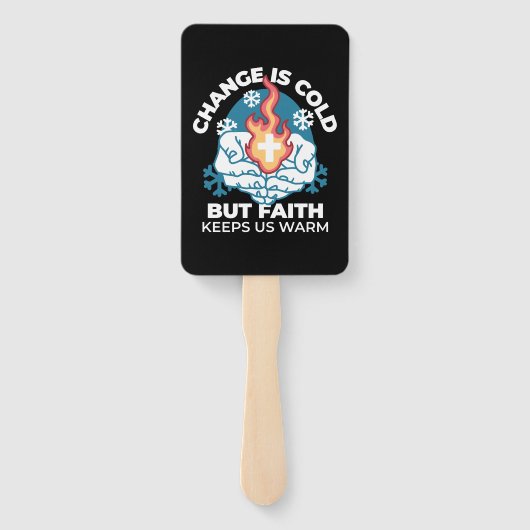 Koude verandering, het vuur van het geloof - Motiv Handwaaier (Achterkant)