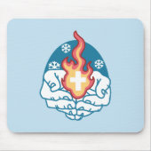 Koude verandering, het vuur van het geloof - Motiv Muismat (Voorkant)