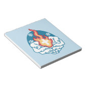 Koude verandering, het vuur van het geloof - Motiv Notitieblok (Schuin)