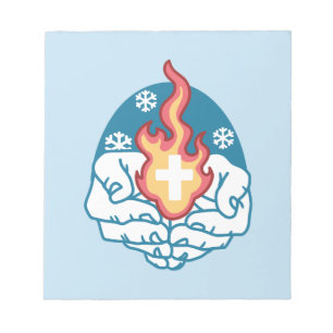 Koude verandering, het vuur van het geloof - Motiv Notitieblok