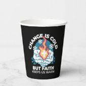 Koude verandering, het vuur van het geloof - Motiv Papieren Bekers (Achterkant)