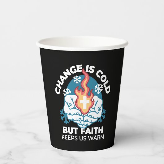 Koude verandering, het vuur van het geloof - Motiv Papieren Bekers (Achterkant)
