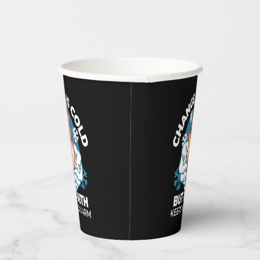 Koude verandering, het vuur van het geloof - Motiv Papieren Bekers (Rechts)