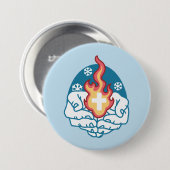 Koude verandering, het vuur van het geloof - Motiv Ronde Button 7,6 Cm (Voorkant /achterkant)