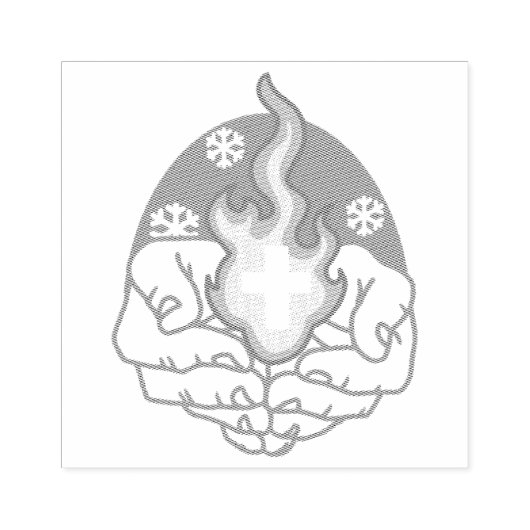 Koude verandering, het vuur van het geloof - Motiv Rubberstempel (Afrduk)