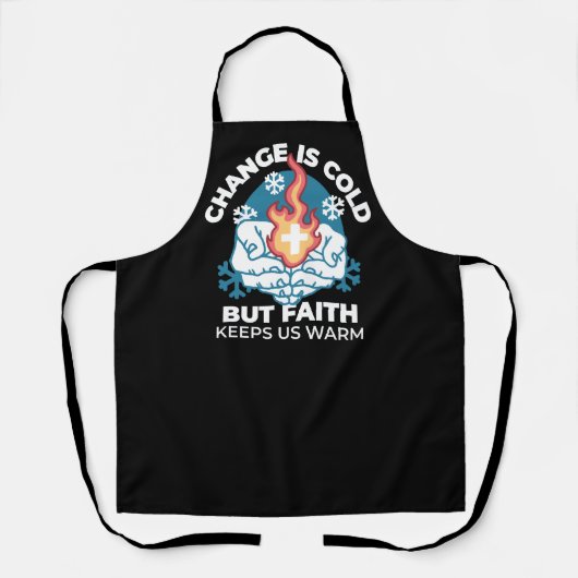 Koude verandering, het vuur van het geloof - Motiv Schort (Voorkant)