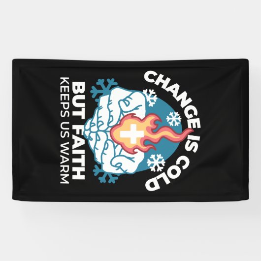 Koude verandering, het vuur van het geloof - Motiv Spandoek (Horizontaal)