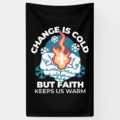 Koude verandering, het vuur van het geloof - Motiv Spandoek (Verticaal)