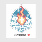 Koude verandering, het vuur van het geloof - Motiv Sticker (Vel)