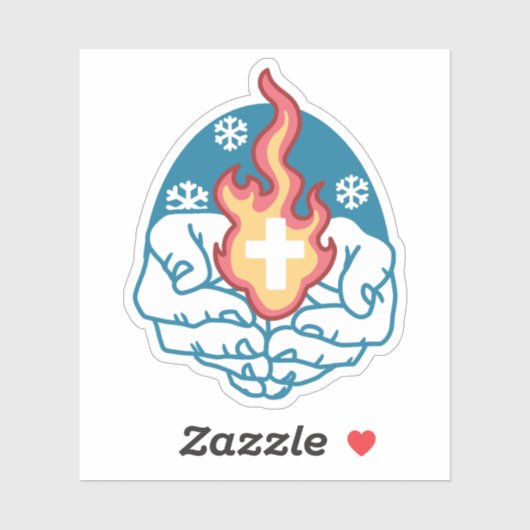 Koude verandering, het vuur van het geloof - Motiv Sticker (Vel)