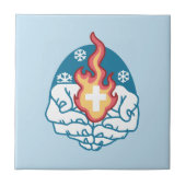 Koude verandering, het vuur van het geloof - Motiv Tegeltje (Voorkant)