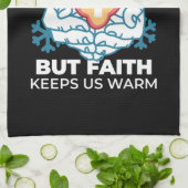 Koude verandering, het vuur van het geloof - Motiv Theedoek (Gevouwen)