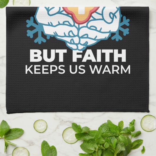 Koude verandering, het vuur van het geloof - Motiv Theedoek (Gevouwen)