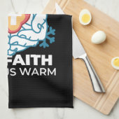 Koude verandering, het vuur van het geloof - Motiv Theedoek (Quarter Fold)