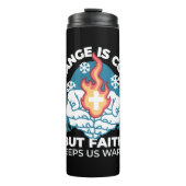 Koude verandering, het vuur van het geloof - Motiv Thermosbeker (Voorkant)