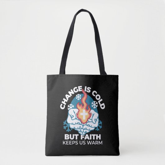 Koude verandering, het vuur van het geloof - Motiv Tote Bag (Voorkant)