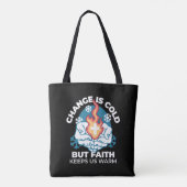 Koude verandering, het vuur van het geloof - Motiv Tote Bag (Achterkant)