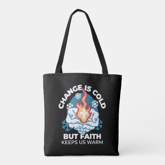Koude verandering, het vuur van het geloof - Motiv Tote Bag (Achterkant)