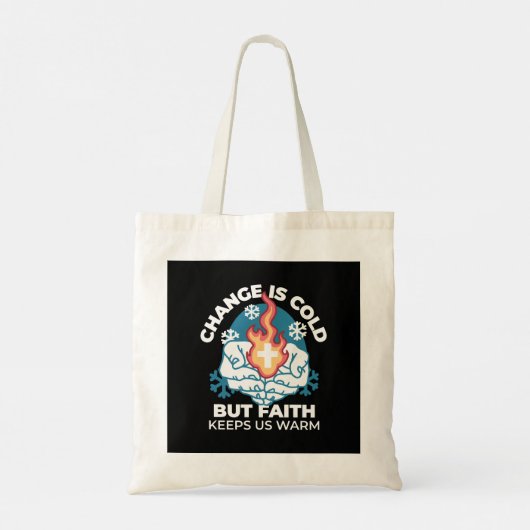Koude verandering, het vuur van het geloof - Motiv Tote Bag (Achterkant)