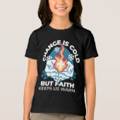 Koude verandering, het vuur van het geloof - Motiv Tri-Blend Shirt (Voorkant)