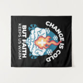 Koude verandering, het vuur van het geloof - Motiv Wandkleed (Voorkant (horizontaal))