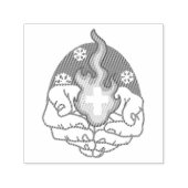 Koude verandering, het vuur van het geloof - Motiv Zelfinktende Stempel (Design)