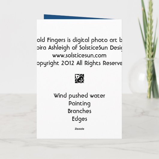 Koude vingers kaart (Achterkant)