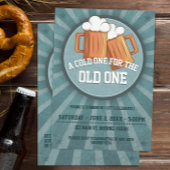Koude voor de oude een bier verjaardagsfeestje kaart