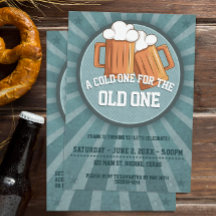 Koude voor de oude een bier verjaardagsfeestje