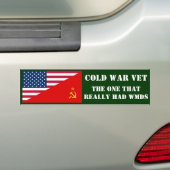 KOUDE WAR VET BUMPERSTICKER (Op auto)