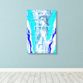 Koude water abstracte kunst canvas afdruk (Insitu (Houten vloer))