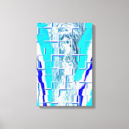 Koude water abstracte kunst canvas afdruk (Voorkant)