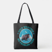 Koude Weer Mammoet Winter Humor Tote Bag (Achterkant)