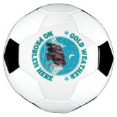 Koude Weer Mammoet Winter Humor Voetbal (Gedraaid)