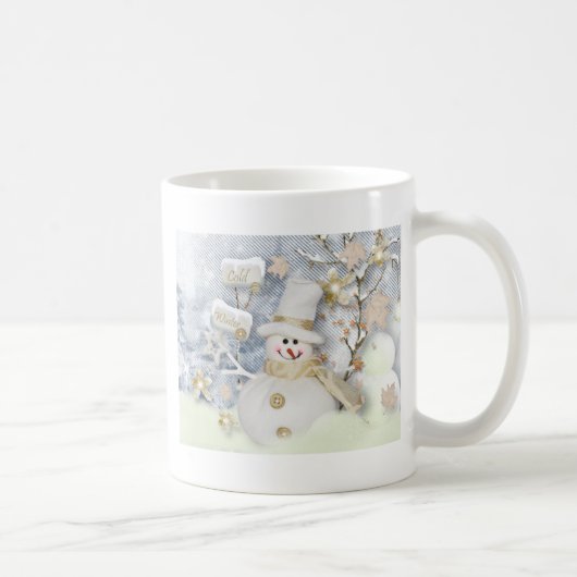 Koude Winter Sneeuwman Koffiemok (Rechts)