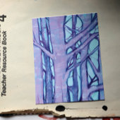 Koude winterbomen briefkaart