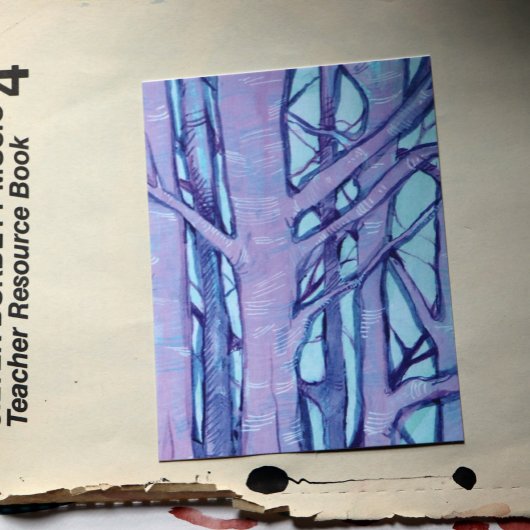 Koude winterbomen briefkaart