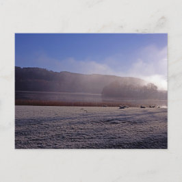 Koude winterochtend Esthwaite Water England Briefkaart