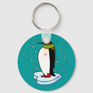 Koude Winterwarm hart hoofdketen Sleutelhanger