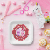 Koude yoghurt Smoothies fruitsap winkel logo naam Papieren Bordje (Feest)