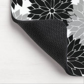 Koude zwarte en grijze bloesem muismat (Hoek)