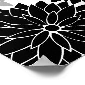 Koude zwarte en grijze bloesem poster (Hoek)