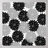 Koude zwarte en grijze bloesem poster (Voorkant)