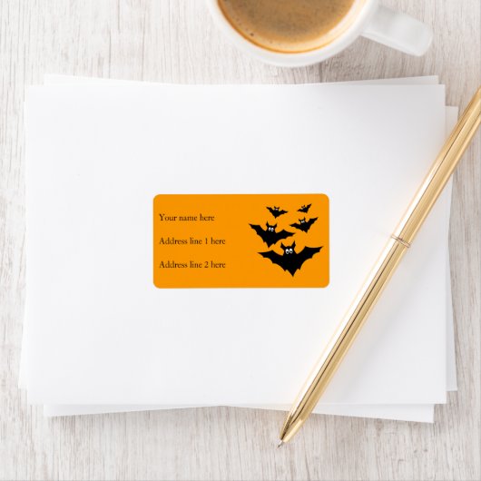 Koude zwarte vliegende vleermuizen Halloween op Si Etiket (Insitu)