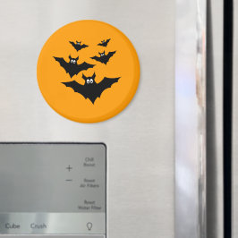 Koude zwarte vliegende vleermuizen Halloween op Si Magneet