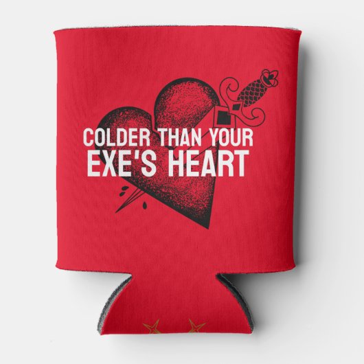 Kouder dan het hart van je exen blikjeskoeler (Voorkant)