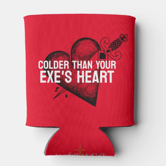 Kouder dan het hart van je exen blikjeskoeler (Achterkant)