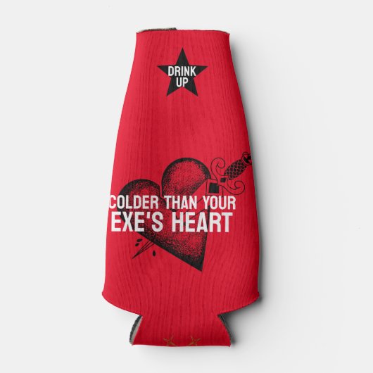 Kouder dan het hart van je exen flesjeskoeler (Voorkant)