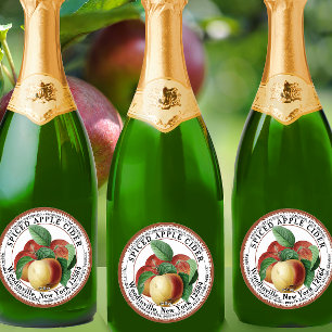 Koudgeperst gepasteuriseerd gekruid appel cider la ronde sticker