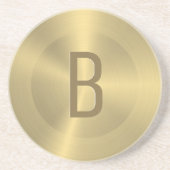 Koudmetallische textuur gepolijst uiterlijk zandsteen onderzetter (Voorkant)